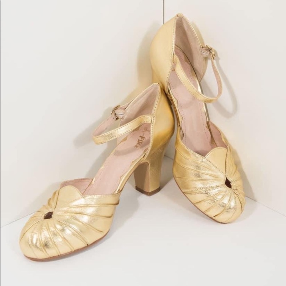 Miss L fire gold heels